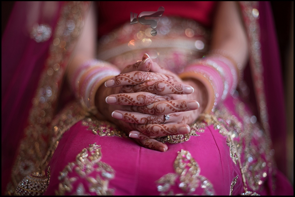 Wedding, Indian, Bride, Lengha, Dress, Nails, Ring, Pink
